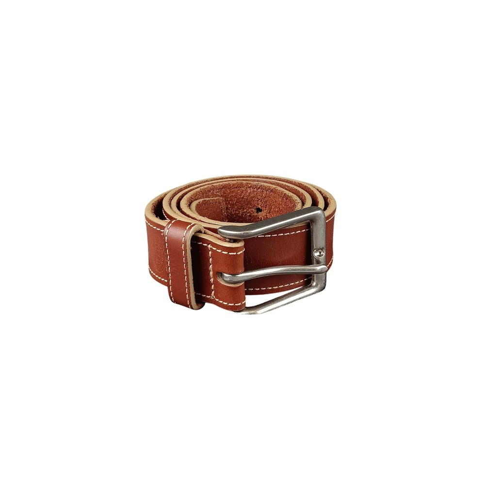 Fossil Genuine Leather Belt‎ Men's Size 38 Brown Silver Buckle Casual Work